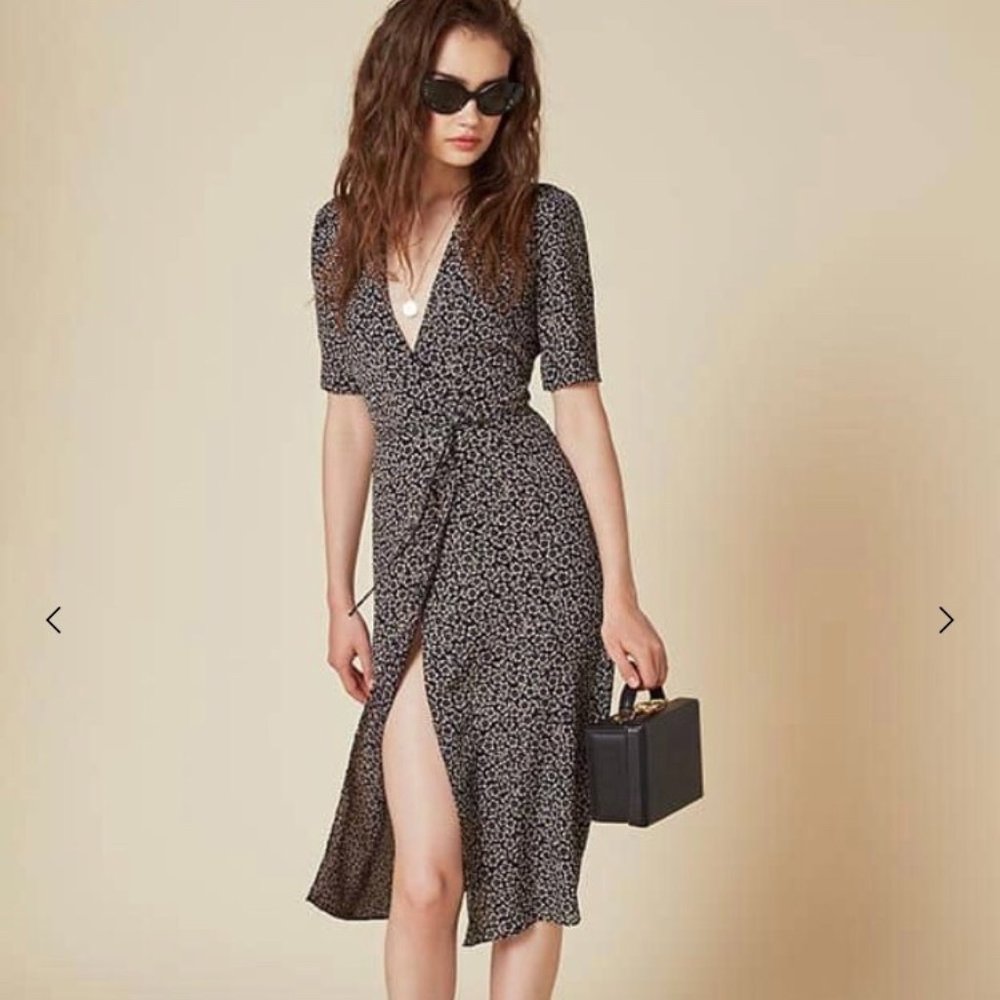Reformation Marta Dress NWT Midi Floral Wrap Dress
